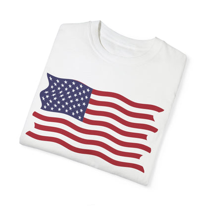 Unisex Garment-Dyed T-shirt USA FLAG