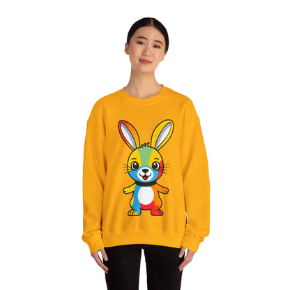 Multicoloured Bunny Unisex Heavy Blend™ Crewneck Sweatshirt