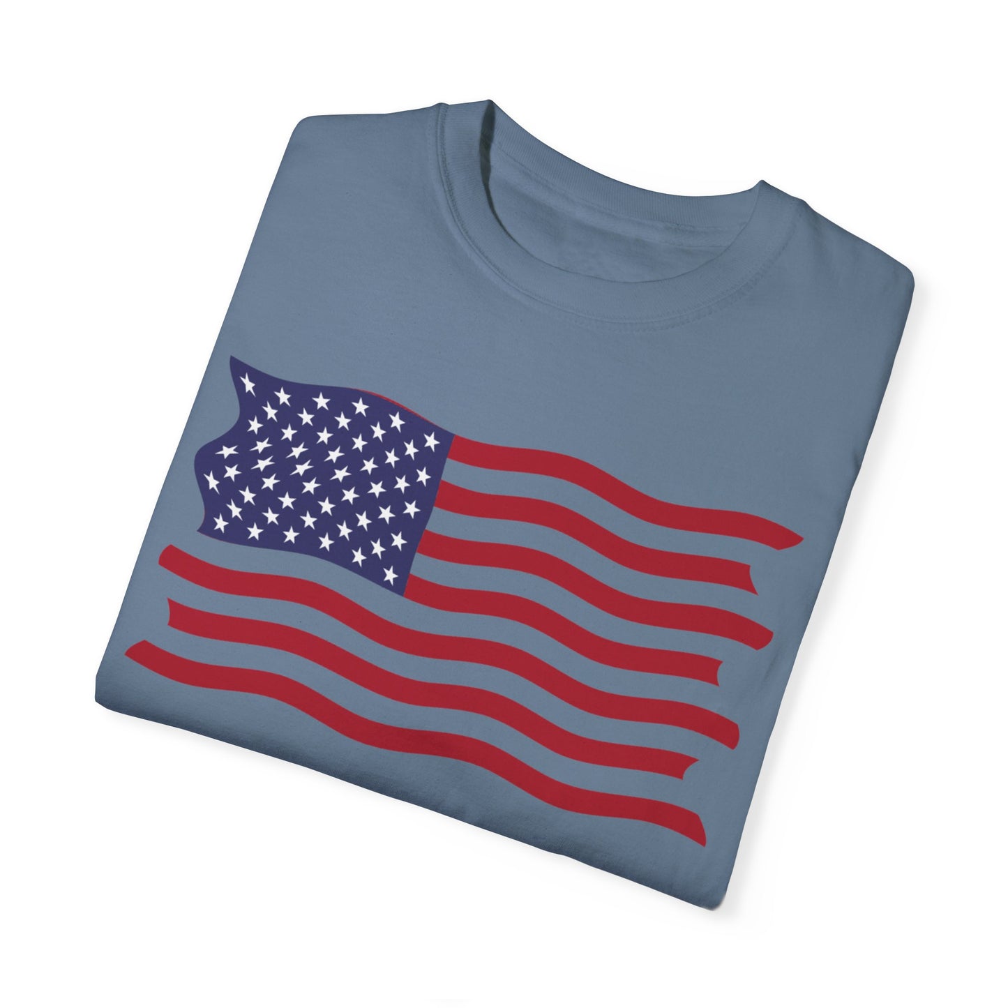 Unisex Garment-Dyed T-shirt USA FLAG