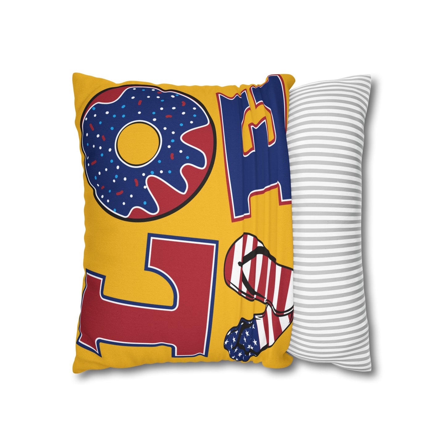 Love for USA Spun Polyester Square Pillowcase