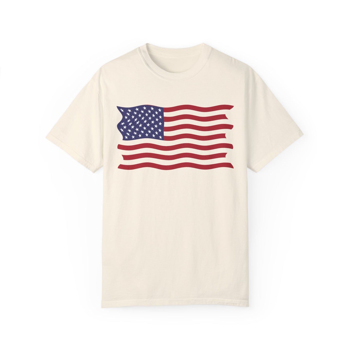 Unisex Garment-Dyed T-shirt USA FLAG