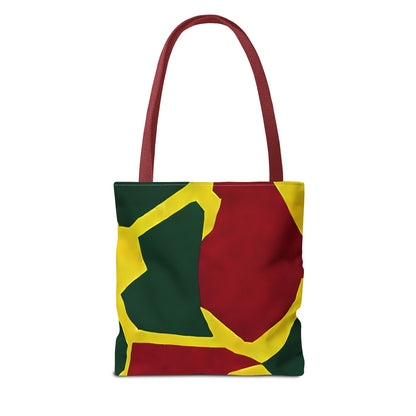 Red Yellow Tote Bag with Print