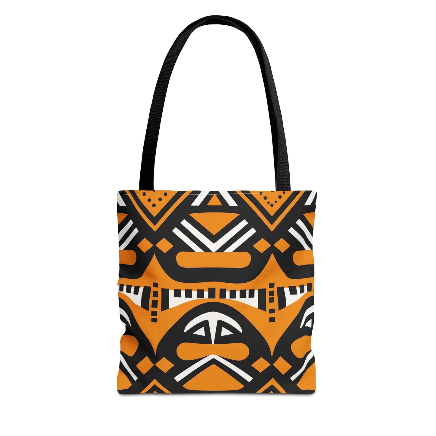 Tote Bag - Tribal Black & Orange Print