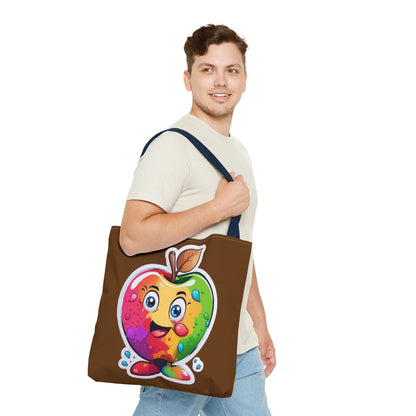 Colorful Apple Tote Bag - Vibrant Grocery Shopping Carryall