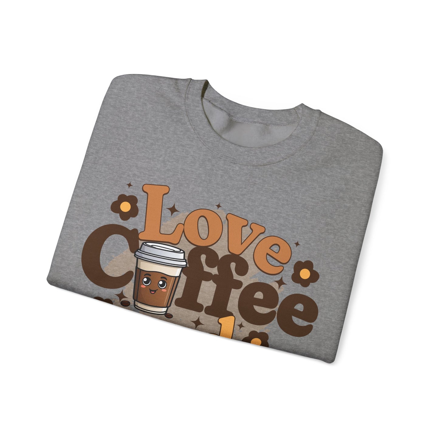 Unisex Heavy Blend™ Crewneck Sweatshirt Love Coffee and Dogs