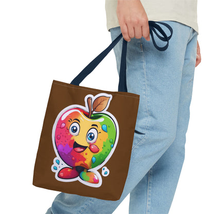 Colorful Apple Tote Bag - Vibrant Grocery Shopping Carryall