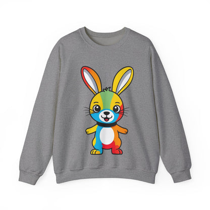 Multicoloured Bunny Unisex Heavy Blend™ Crewneck Sweatshirt