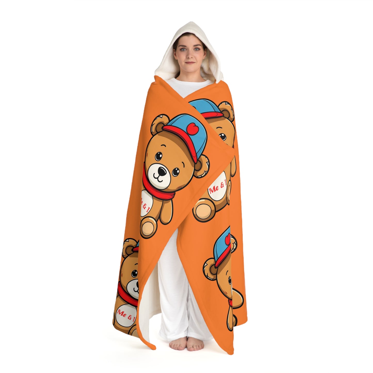 Teddy Hooded Sherpa Fleece Blanket