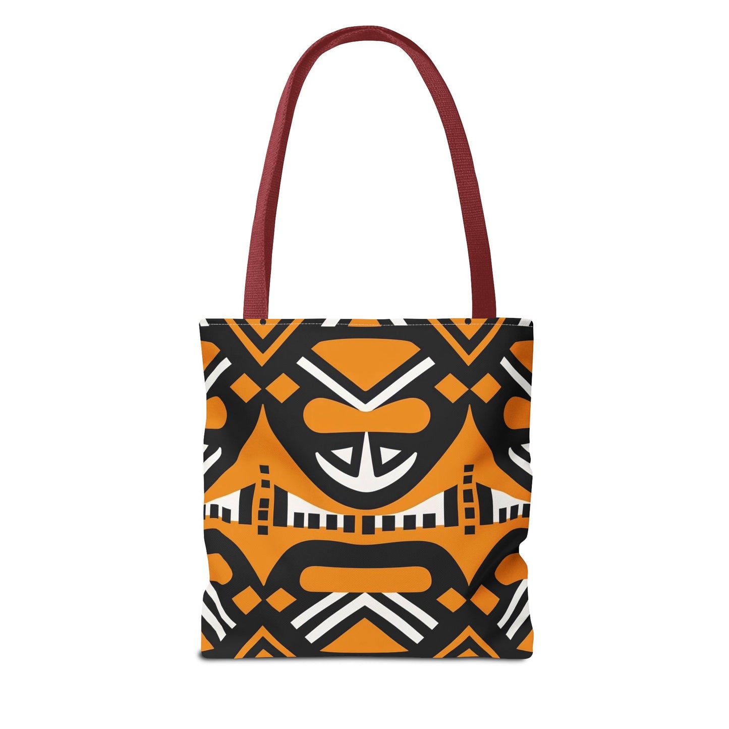 Tribal Tote Bag - Orange and Black Design