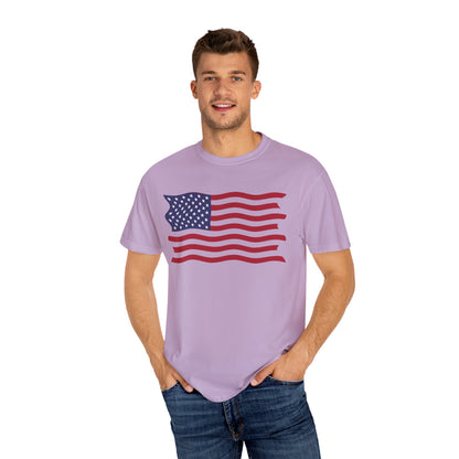 Unisex Garment-Dyed T-shirt USA FLAG