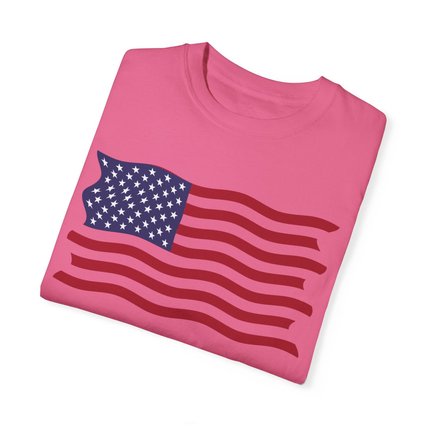 Unisex Garment-Dyed T-shirt USA FLAG