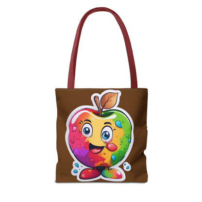 Colorful Apple Tote Bag - Vibrant Grocery Shopping Carryall