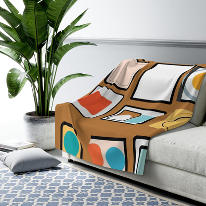 Sherpa Fleece Blanket - Abstract Design