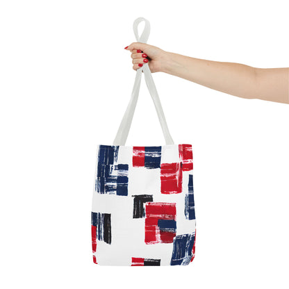 Red and Blue Tote Bag