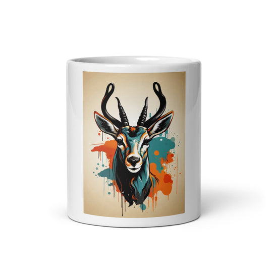 White glossy mug