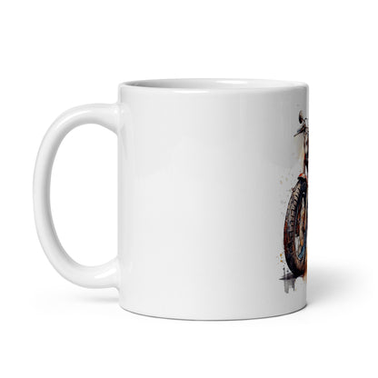 White glossy mug