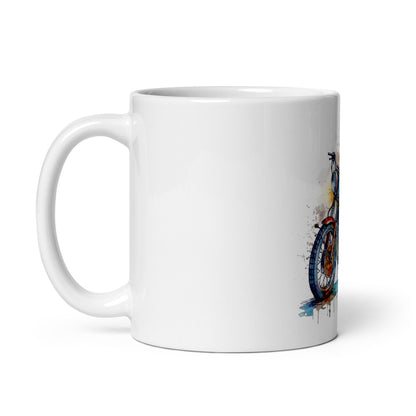 White glossy mug