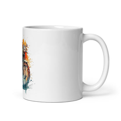 White glossy mug