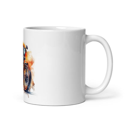 White glossy mug