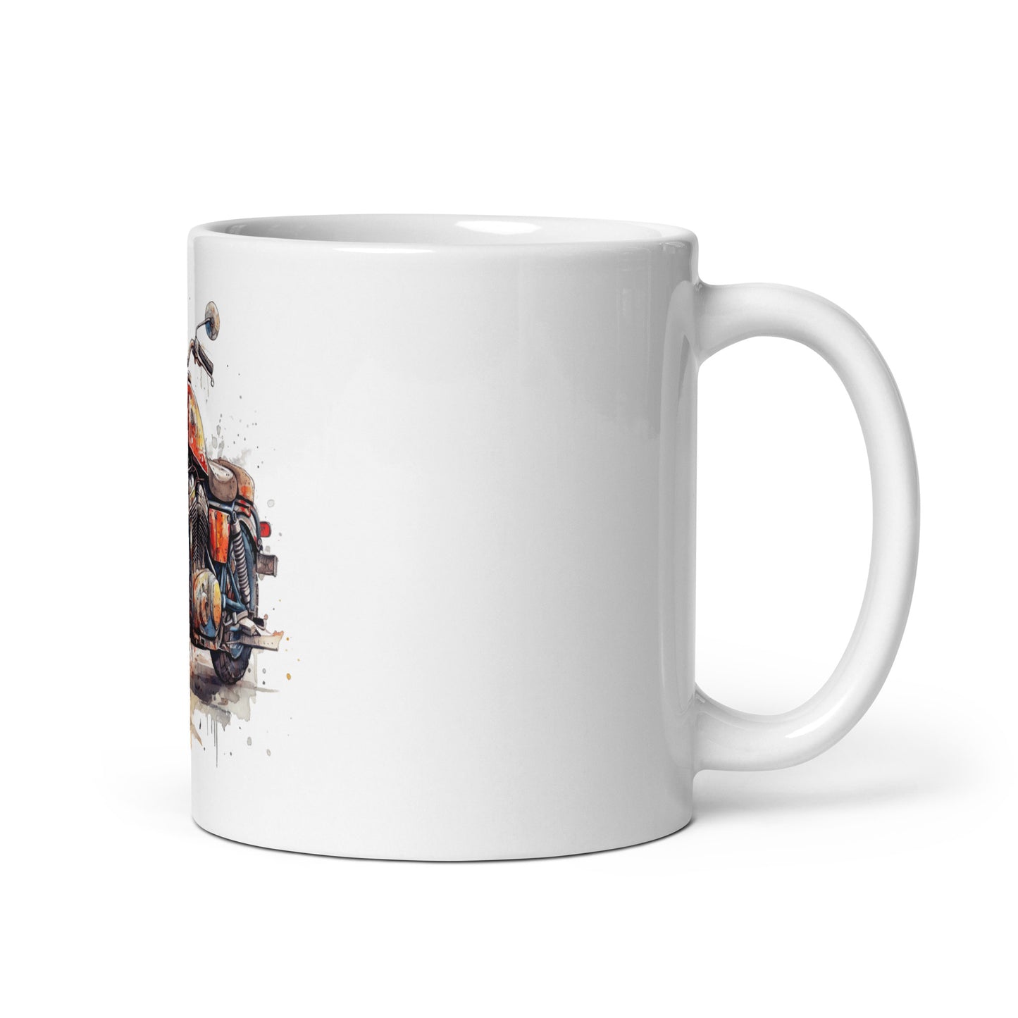 White glossy mug