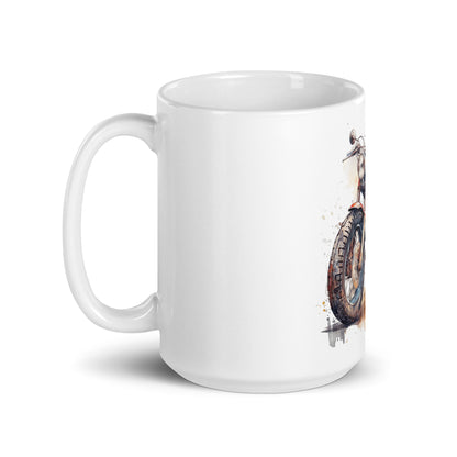 White glossy mug