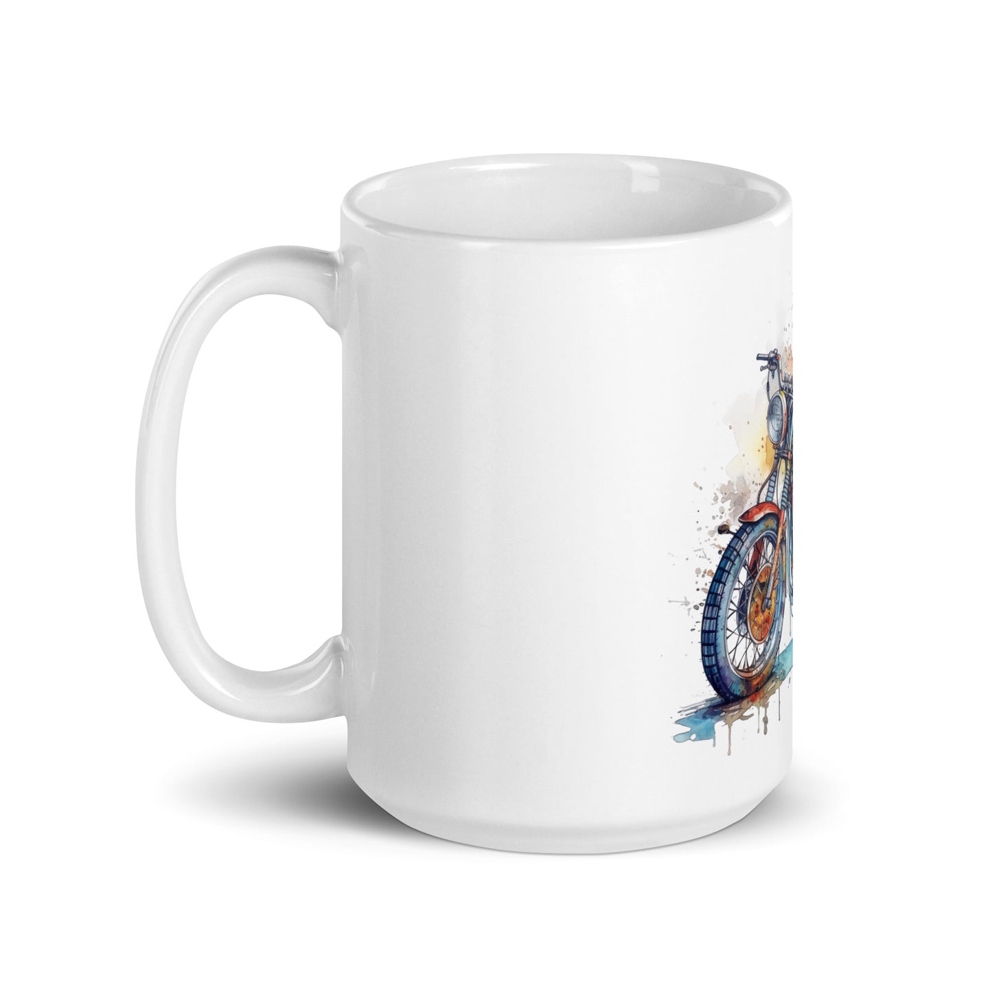 White glossy mug