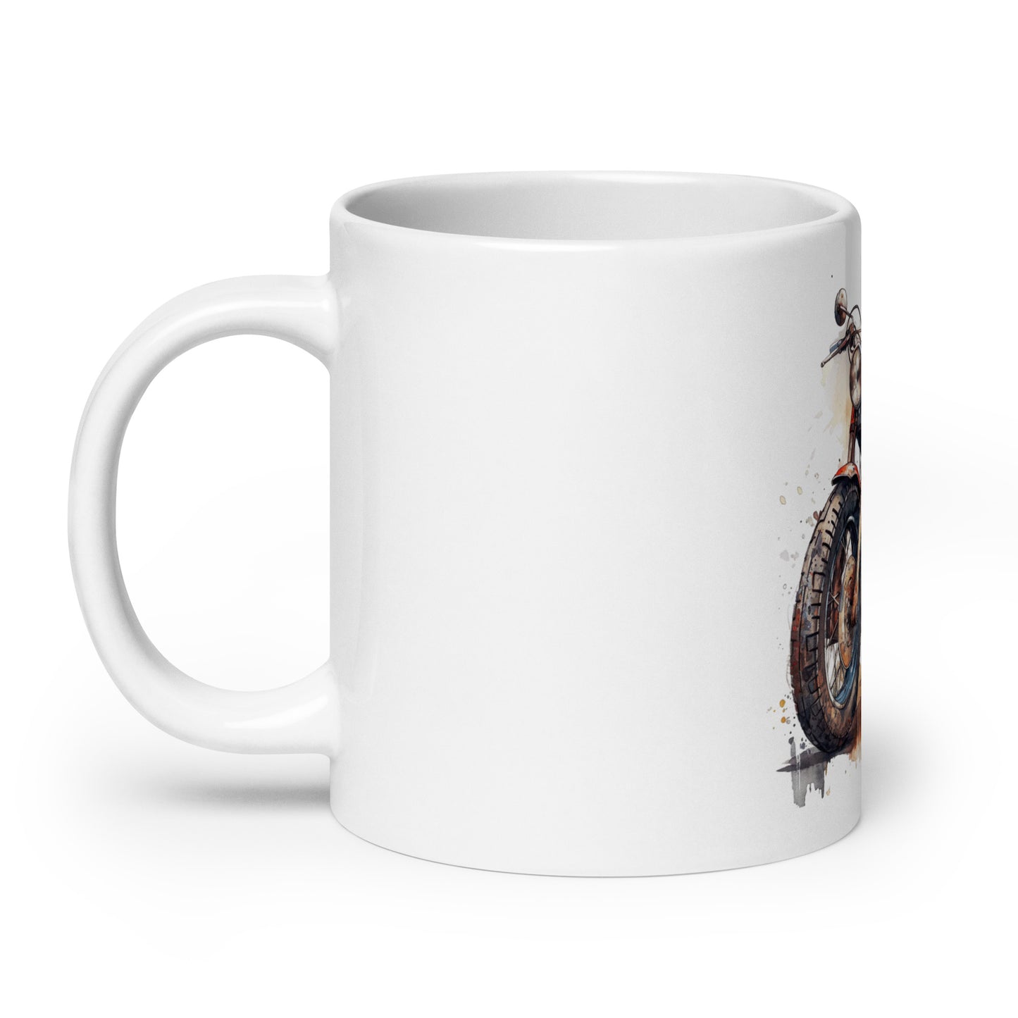 White glossy mug