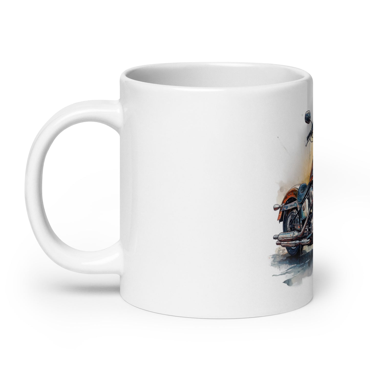 White glossy mug