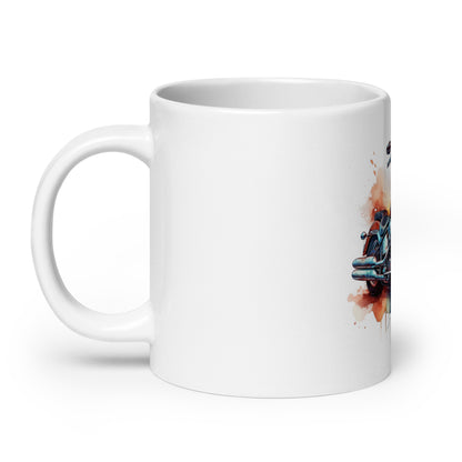 White glossy mug