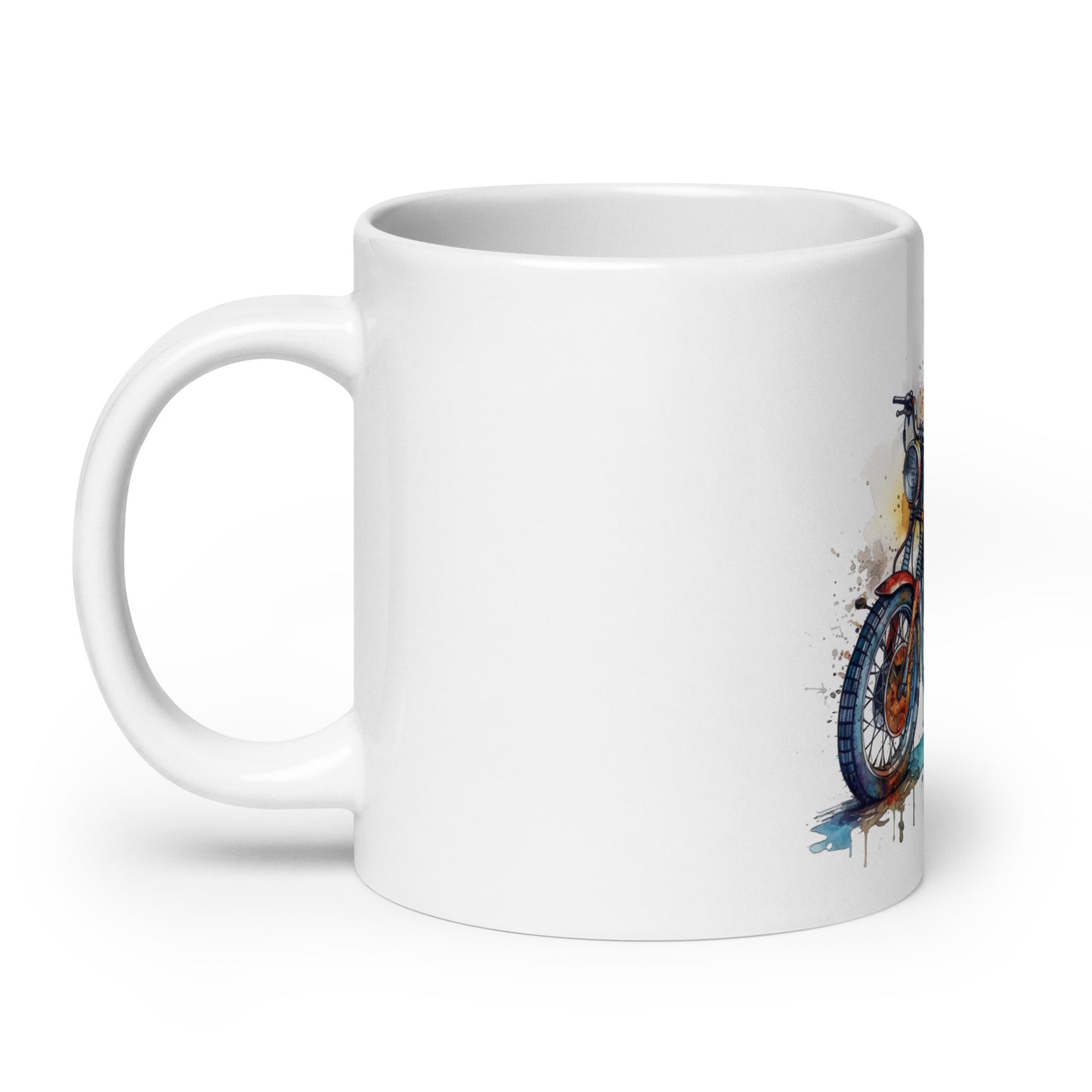 White glossy mug