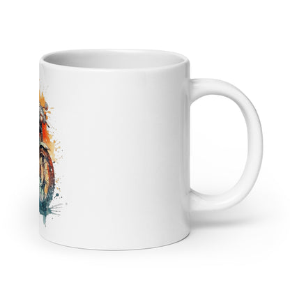 White glossy mug