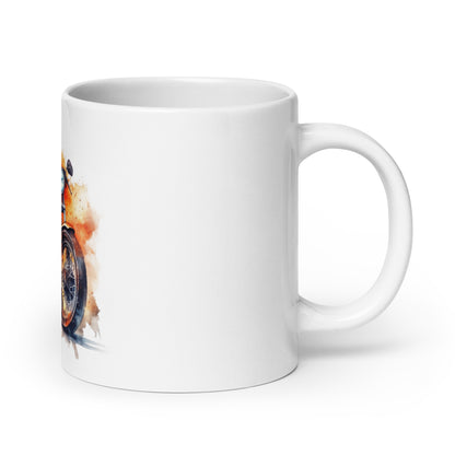 White glossy mug