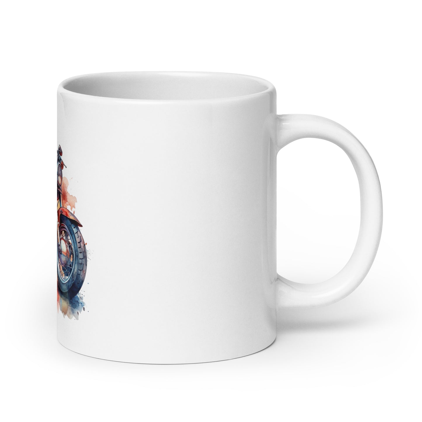 White glossy mug